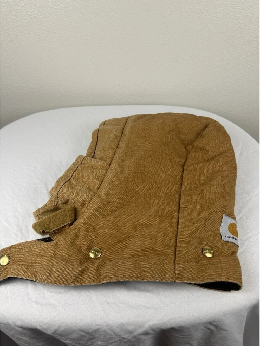 Carhartt Hood A02 BRN Brown Duck Canvas Quilt Lined Insulated Snap On USA